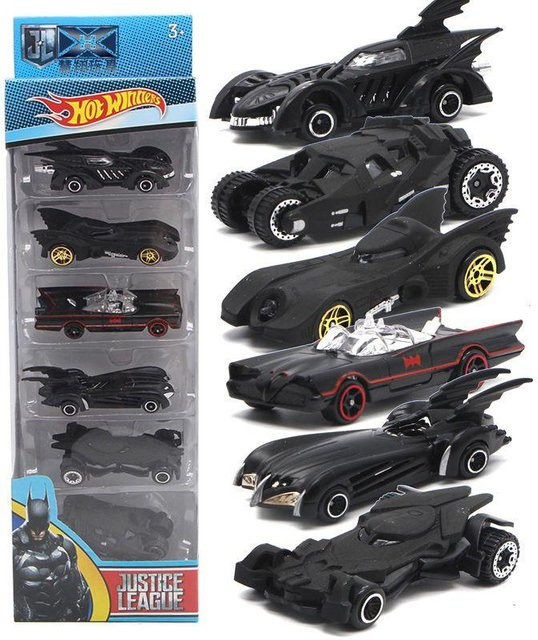 Hot Wheels DC Comics Batman Batmobil 6-teiliges Modellauto-Set - Bild 1