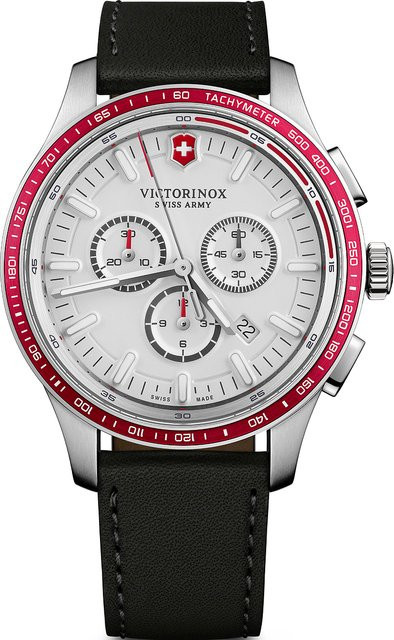 Victorinox Alliance Sport Chronograph, Quarz, Edelstahl, Leder, 44 mm, Herren - Bild 1