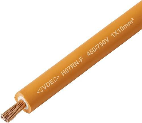 TRU COMPONENTS Gummischlauchleitung H07RN-F 1 x 10mm² Orange Meterware - Bild 1