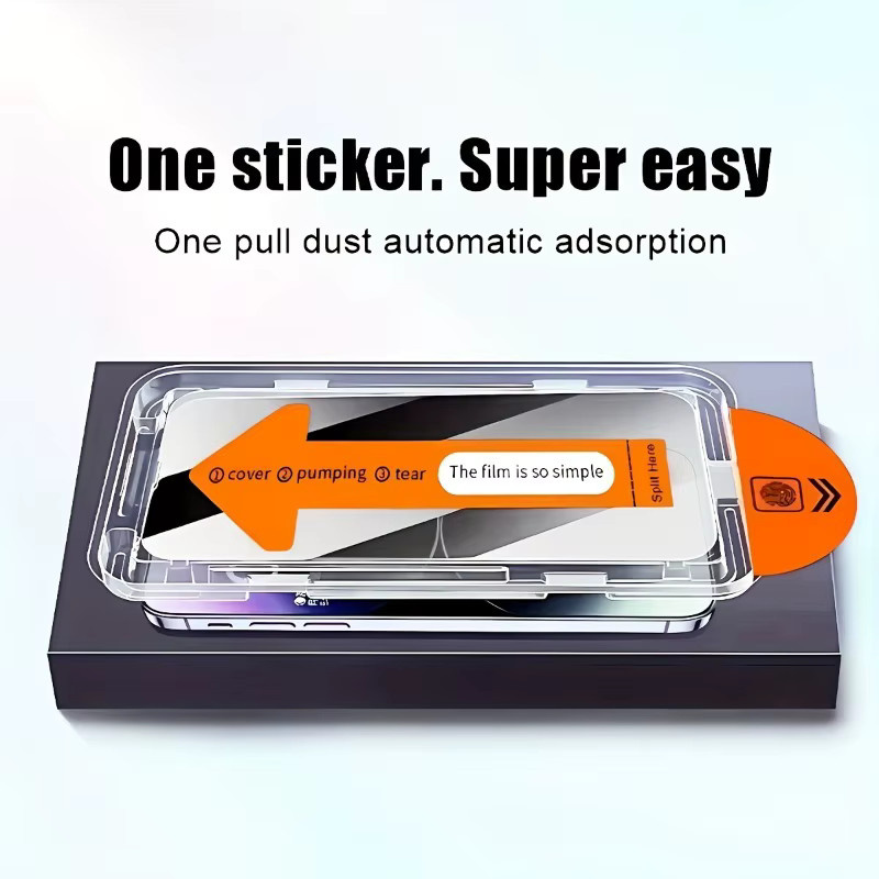 3er-Pack Displayschutzfolie aus gehärtetem Glas für Apple iPhone 17 16 15 14 13 12 11 Pro Max XR XS 16e transparent und staubdicht - Bild 6