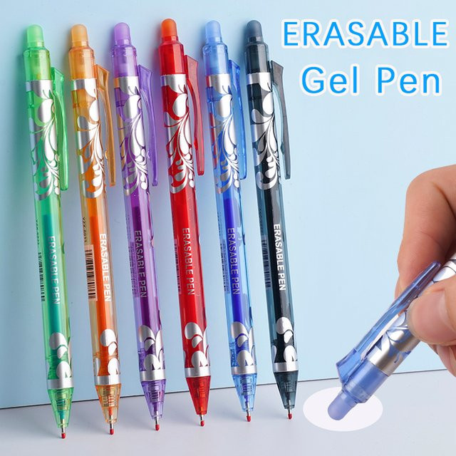 JOMPENS Löschbare Gelstifte im 12er Set mit 5 Farben und Nachfüllstäben für angenehmes Schreiben - Bild 1