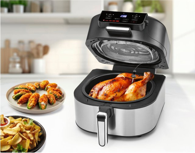 GOURMETmaxx 2 in 1 Grill-Heißluftfritteuse mit Digitalanzeige, 2000W, 5l, Schwarz - Bild 2