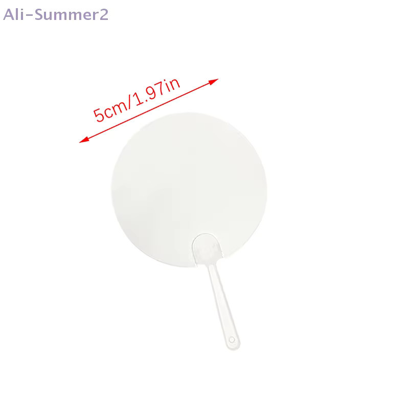 50 Stück DIY Kunstfächer aus Kunststoff, transparente Mini-Fächer für Kinder, Hochzeit und Geburtstag, Durchmesser: 5 cm - Bild 4