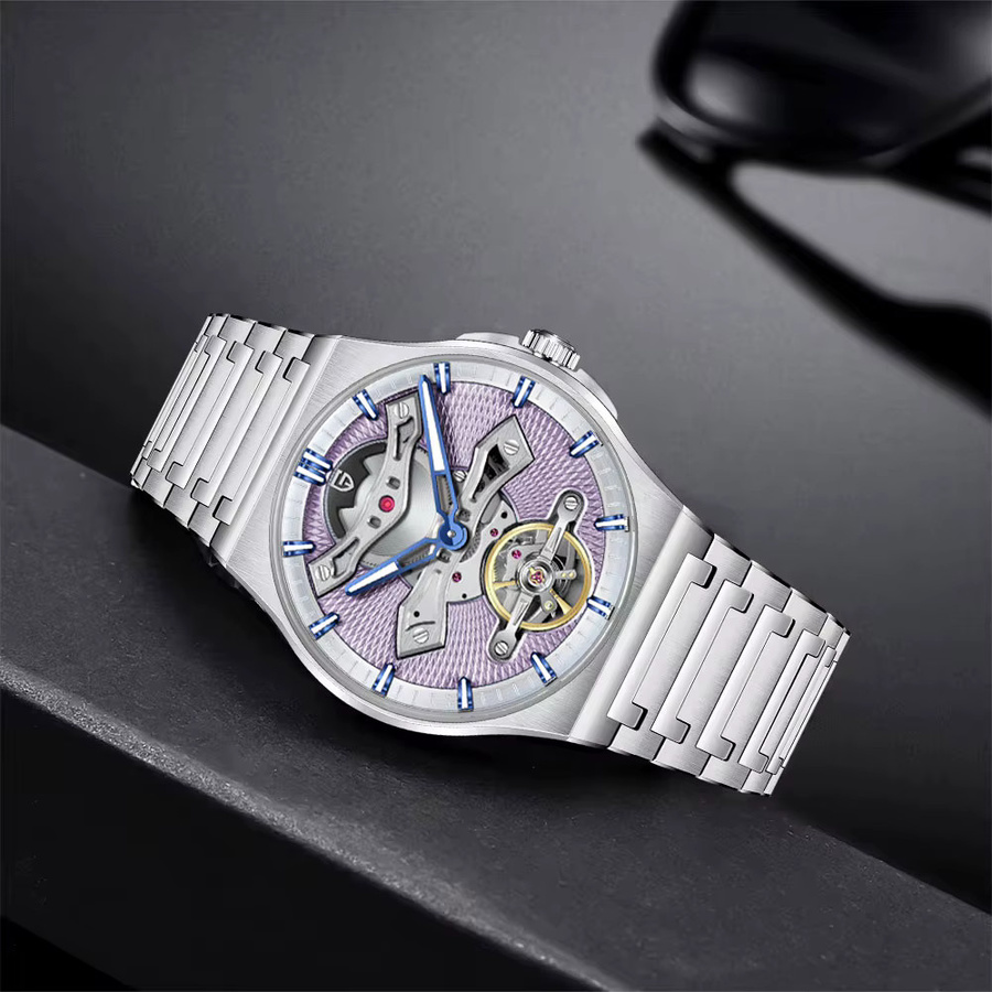 PAGANI DESIGN Armbanduhr, Automatik, Edelstahl, Blau, 42 mm, Herren - Bild 5