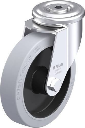 Blickle LER-POEV 161R-SG Stahlblech-Lenkrolle in Grau und Schwarz mit 160 mm Rad-Durchmesser und 300 kg Tragfähigkeit - Bild 1