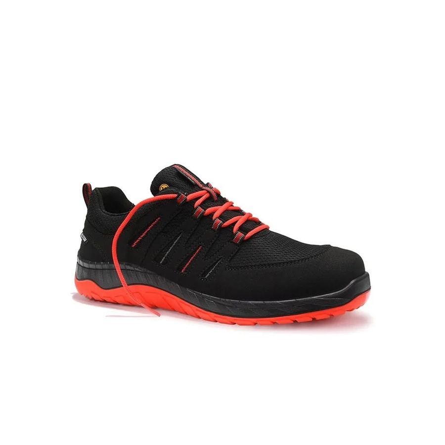 Elten Sicherheitshalbschuh Maddox Compo S3S ESD in Schwarz-Rot mit Mikrofaser und Textil - Bild 2