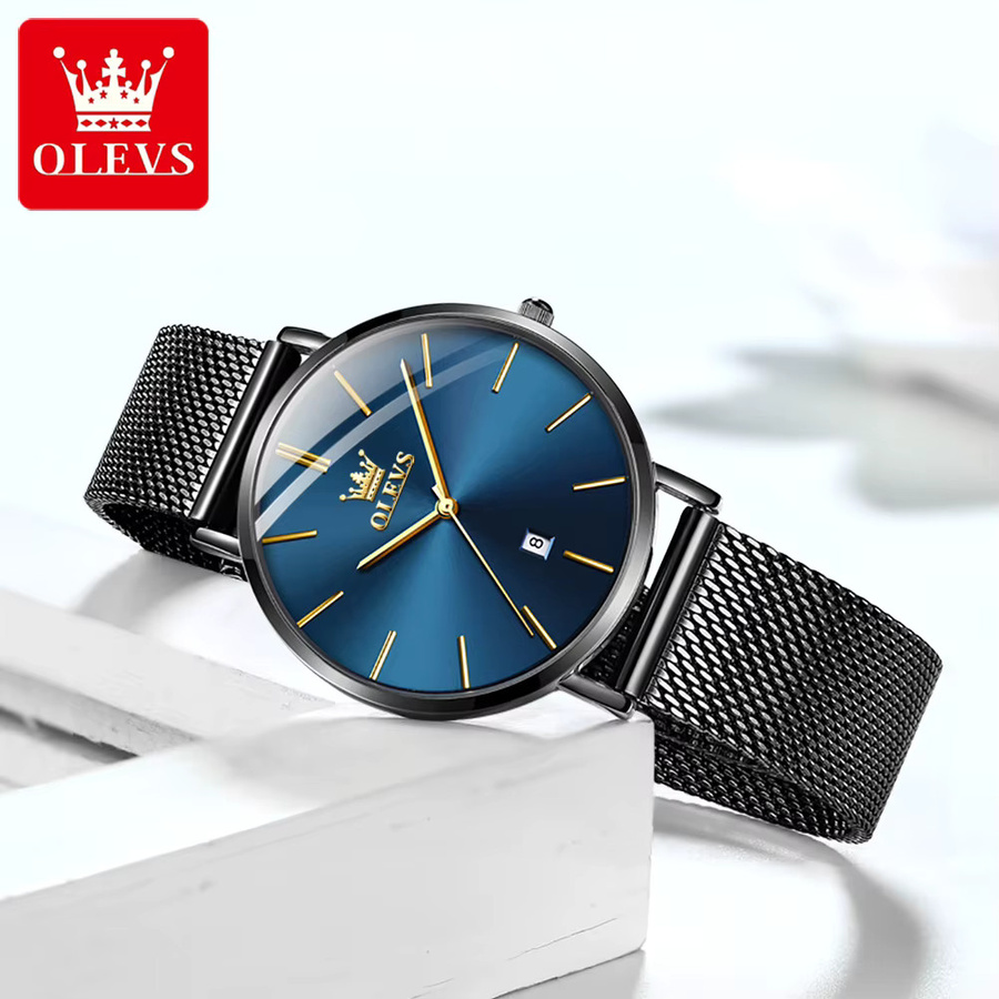 OLEVS Armbanduhr Quarz, Edelstahl, Roségold, Damen - Bild 1
