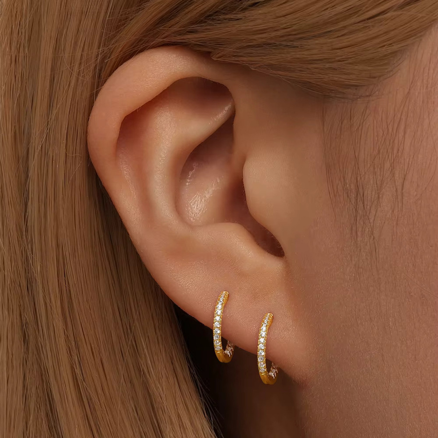 Roxi Piercing Ohrringe, 925 Silber, Zirkonia, Damen - Bild 2