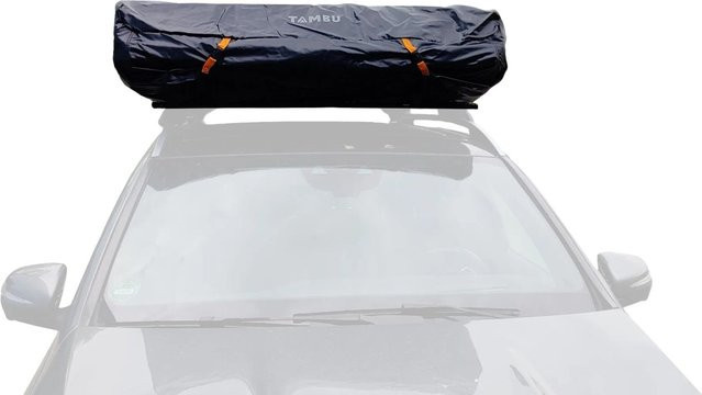TAMBU Abdeckhaube YANO für Dachzelt aus PVC Tarpaulin, Schwarz, B/T/H: 200 x 145 x 50 cm - Bild 1