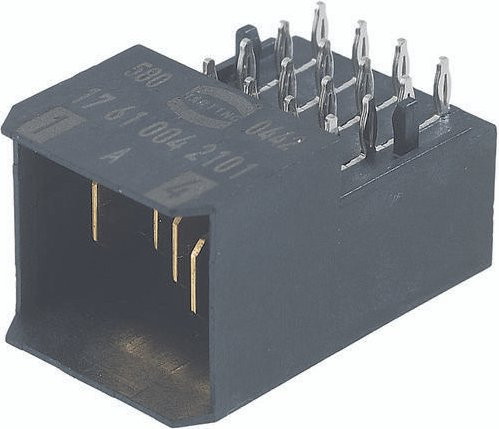 HARTING Messerleiste 17610042101 aus Messing in Schwarz mit 1 Reihe - Bild 1