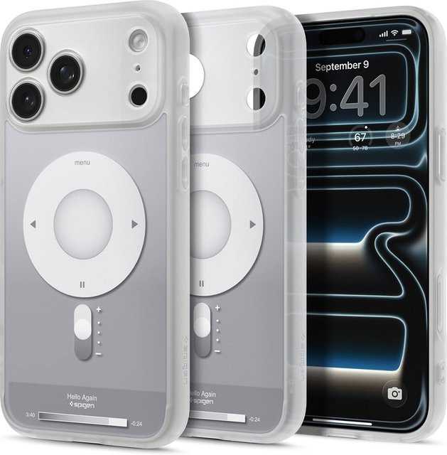 Spigen Ultra Hybrid Classic MagSafe-Hülle für Apple iPhone 18 Pro und iPhone 17 Pro in Silber/Transparent - Bild 1