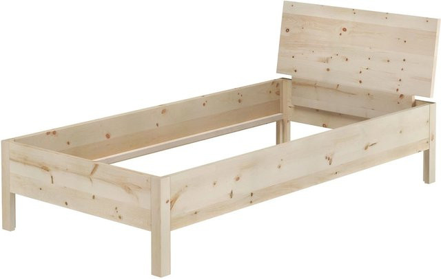 Erst-Holz Holzbett Modell 95 aus Zirbe, unbehandelt, Breite: 90 cm, Tiefe: 200 cm - Bild 1