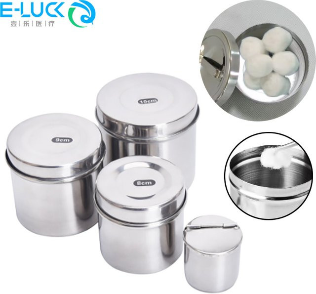 E-LUCK Sterilisationscontainer aus Edelstahl für Baumwollbälle - Bild 1