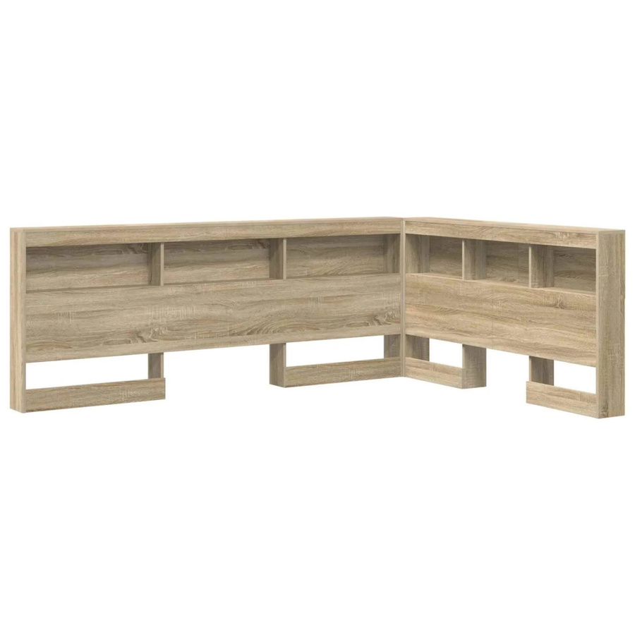 vidaXL Aufbewahrungskopfteil in Sonoma-Eiche mit integriertem Regal und USB-Ladeport, Breite: 177,5 cm, Höhe: 76,5 cm, Tiefe: 76,5 cm - Bild 2