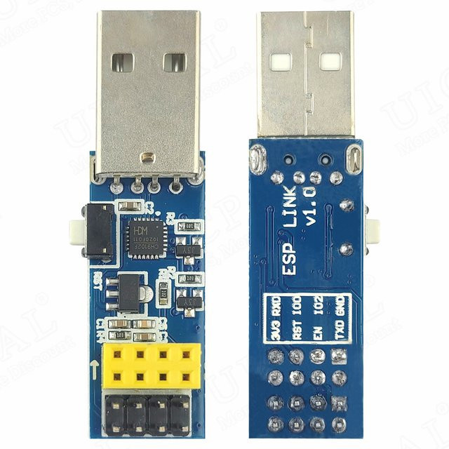 USB Downloader Modul für ESP8266 ESP-01 und ESP-01S mit CH9102F Chip zur Firmware-Programmierung für Arduino und ESP-Link v1.0 in Blau - Bild 1