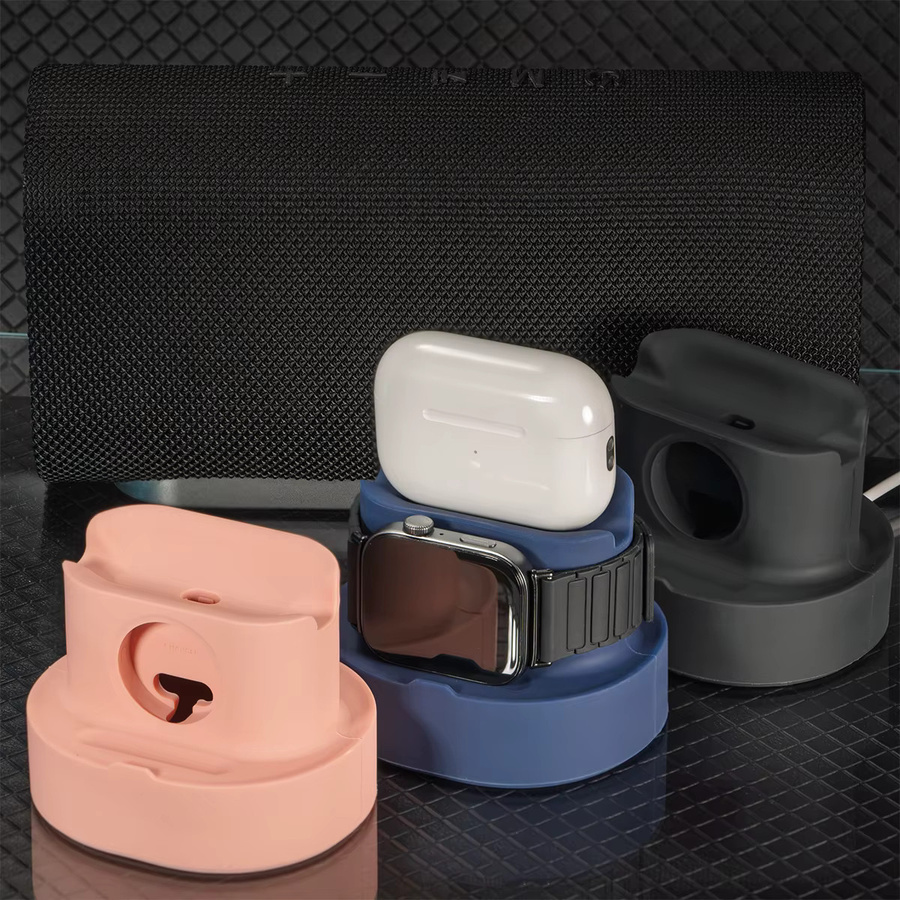 CAOWTAN 3-in-1 Ladestation in Pink für Apple Watch, AirPods Pro und iPhone 15, 16, 17 Pro Max - Bild 2