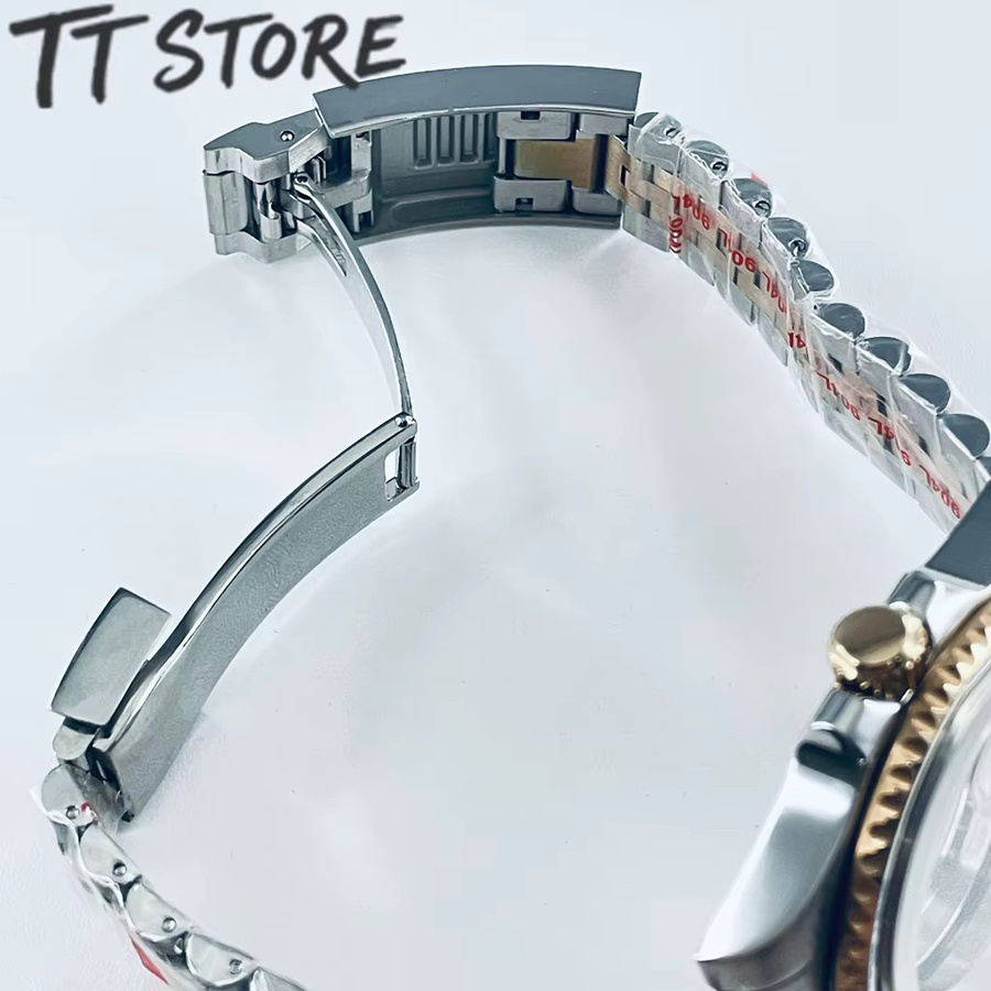 CHIKUANG Armbanduhr Bicolor, Silber Roségold, Keramik-Lünette, 40 mm, Unisex - Bild 2