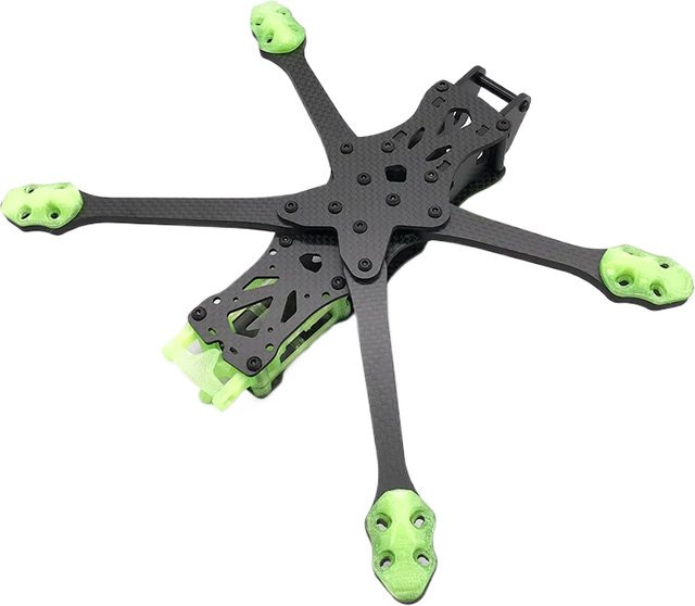 APEX 5 Zoll Quadcopter Rahmen Kit für DJI O3 Air Unit aus Kohlefaser in Schwarz mit 225 mm Radstand und 5,5 mm Armen - Bild 1
