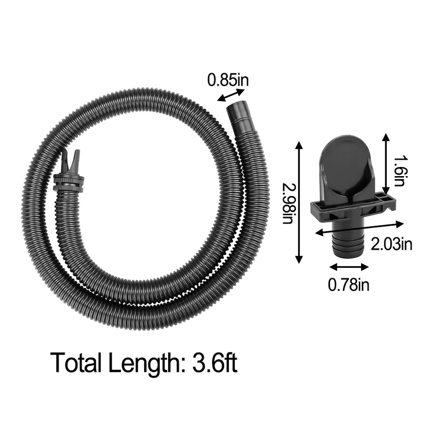 Intex Spa Aufblas-Schlauchadapter für Whirlpool-Abdeckungen in Schwarz - Bild 4