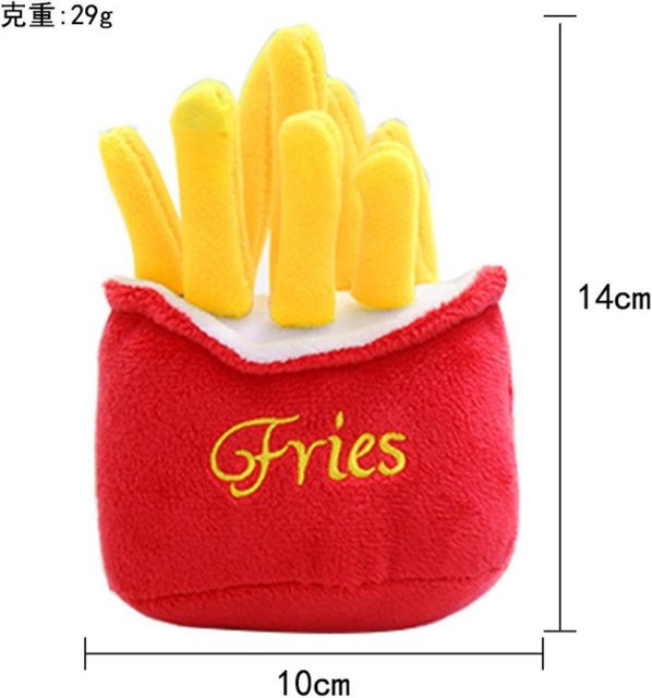 Pet Products My Plüschhund mit Geräusch, Pommes Burger, Katzenspielzeug - Bild 1