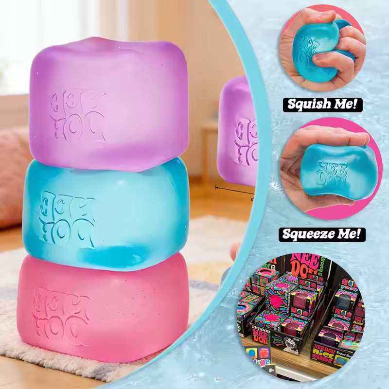 Schylling NeeDoh Nice Cube Sensorisches Quetschspielzeug zur Angstlinderung in Multicolour - Bild 4