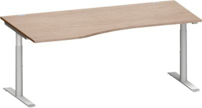 Schäfer Shop Genius Freiformschreibtisch MODENA FLEX mit elektrischem Motor, Eiche-Dekor, Breite: 180 cm - Bild 1