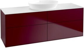 V&B Waschtischunterschrank Finion in Peony Matt mit Abdeckplatte Weiß Matt, B/T/H: 160 x 50,1 x 50,1 cm - Bild 1