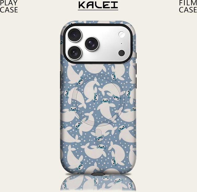 Potdemiel Seal Handyhülle für iPhone 17 16 15 14 13 Pro Max Plus in Hellblau mit magnetischem Schutz und robuster Doppel-Schicht-Konstruktion - Bild 1