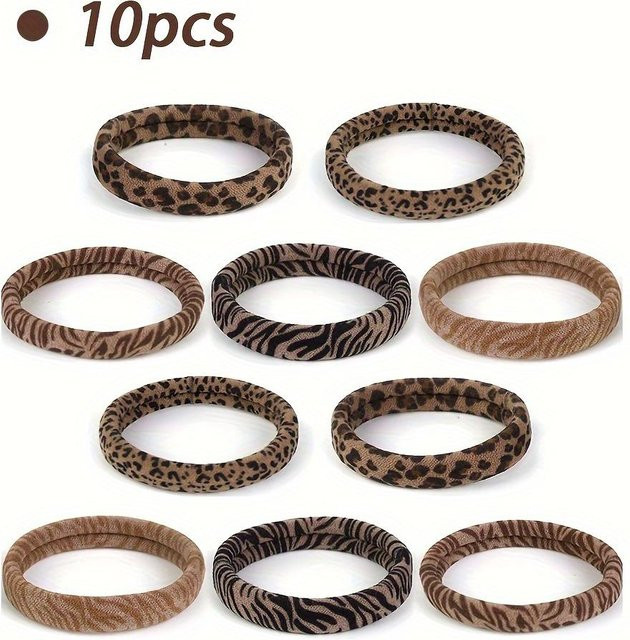 Haargummi Leopardenmuster, Damen, black - Bild 1