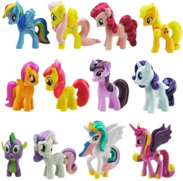 Hasbro My Little Pony Twilight Sparkle Fluttershy Pinkie Pie Puppe, 12-teiliges Set - Bild 1