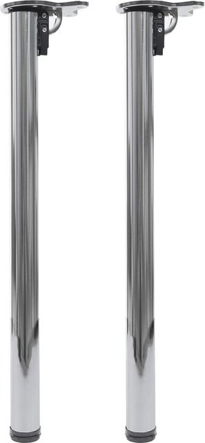 2er-Set klappbare Tischbeine MCW-H34 in Edelstahl-Optik, Höhe: 72 cm - Bild 1
