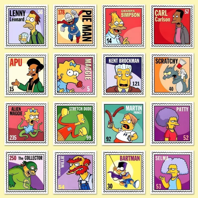The Simpsons Stempelaufkleber, 54-teiliges Set, multicolour - Bild 3