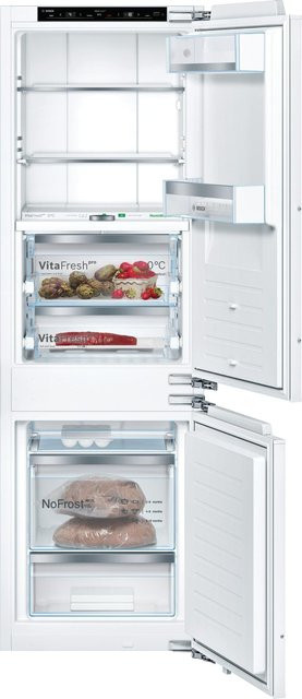 Bosch Einbau-Kühl-Gefrier-Kombination MKKF86PFE0 in Weiß mit No-Frost, Zero Degree Zone und Super Cooling - Bild 1