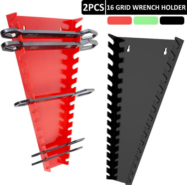 Hands DIY Schlüssel Organizer Set 2er Pack Wandmontierte Halterung für Garage und Haushalt in Grün, Schwarz und Rot - Bild 1