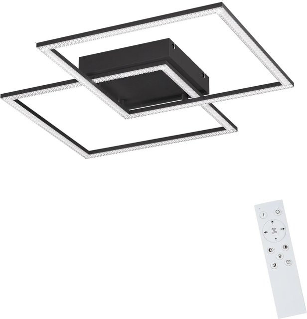 NETTLIFE LED Deckenleuchte aus Metall und Kristall in Schwarz, Durchmesser: 54 cm - Bild 1