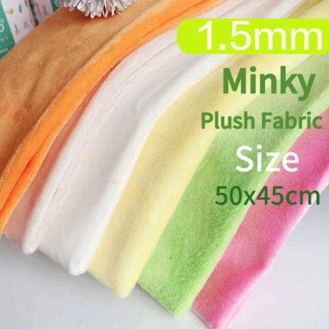 Sewbato Minky-Plüschstoff aus 100 % Polyester, 1,5 mm Dicke, Multicolour - Bild 1