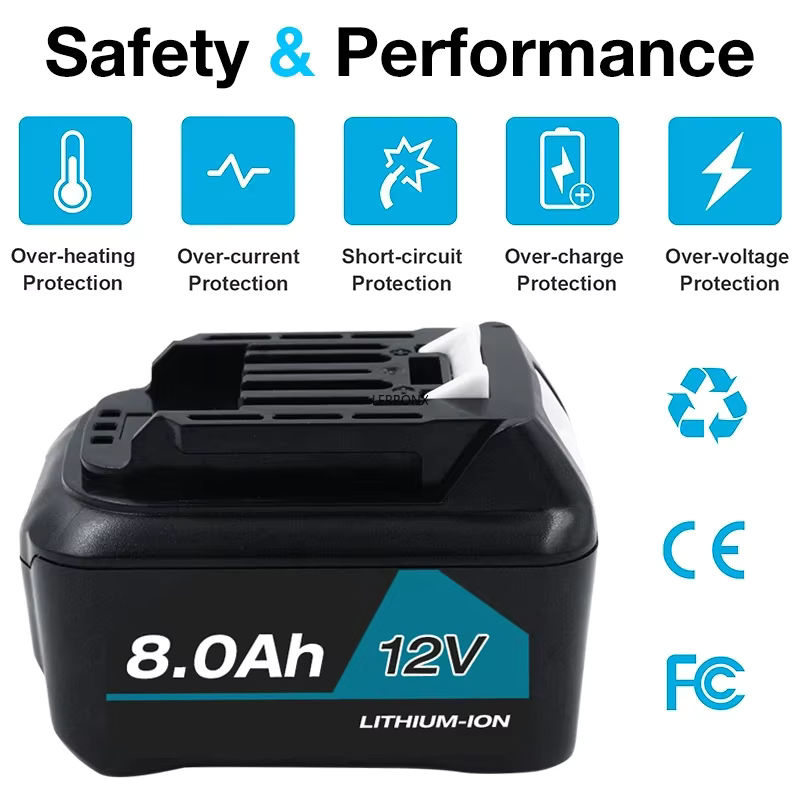 Makita Akku und Ladegerät Set für 10,8 V 12 V max. Li-Ionen-Akkus kompatibel mit BL1040 BL1040B BL1050B BL1020B BL1041 BL1016 BL1021 - Bild 6