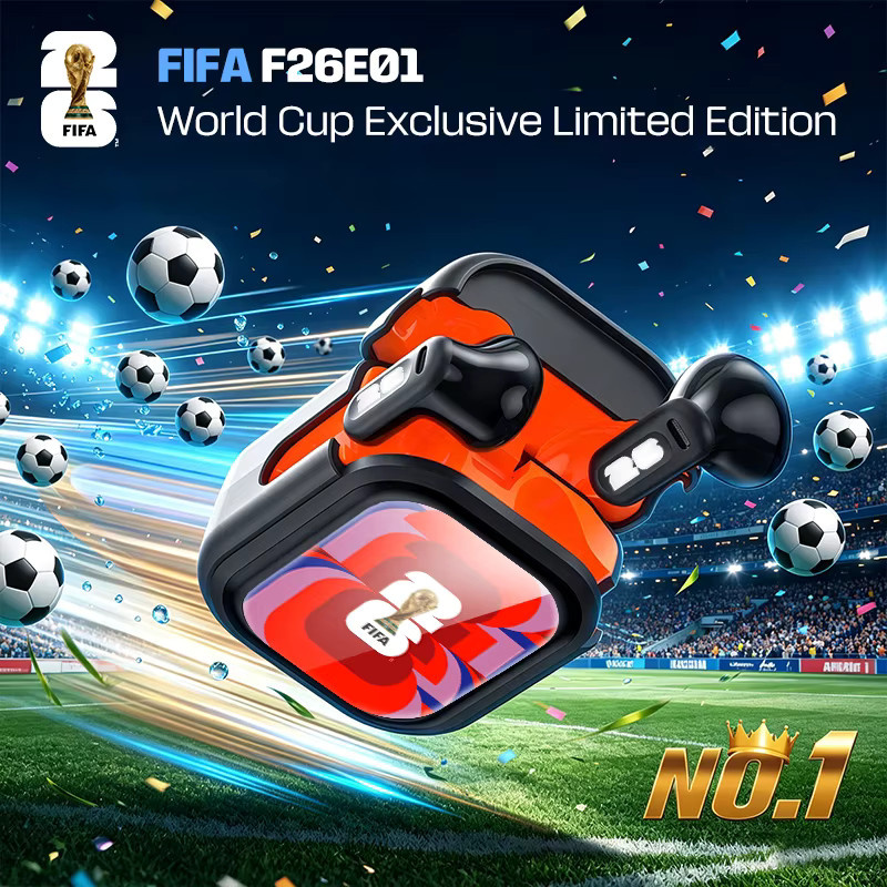 FIFA F26E01 AI Echtzeit-Übersetzungs-Kopfhörer, kabellose Bluetooth 5.4 TWS-Ohrhörer mit ENC Geräuschunterdrückung und HiFi-Stereo in Blau - Bild 2