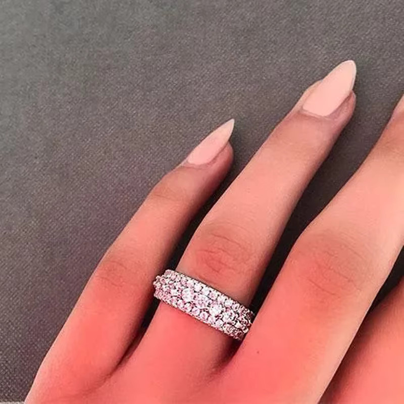 Huitan Ring, Silber, Zirkonia, Damen, Hochzeit, Verlobung - Bild 3