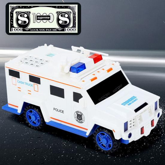 Amusedly Spardose in Hummer-Polizeiauto-Form aus Kunststoff für Kinder - Bild 3
