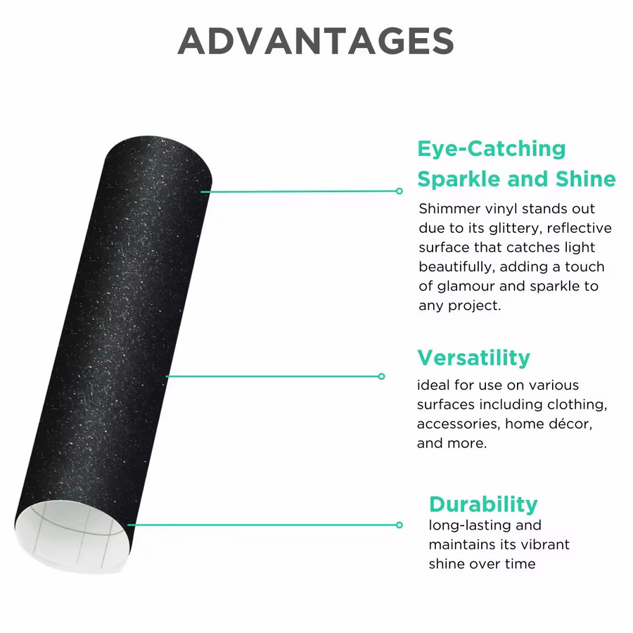 16er Packung permanent klebende Vinylfolien in Schimmer-Optik für Joy, Xtra und Explore 3/Maker 3, Farben: Schwarz und Multicolour - Bild 2