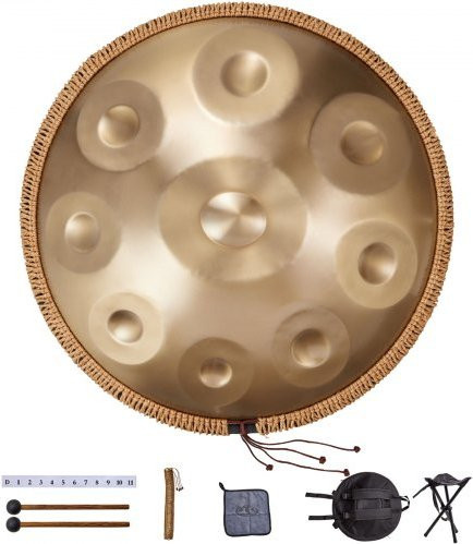 VEVOR Handpan Drum, 9-Ton-Stahlzungentrommel, 432 Hz, D-Moll, mit 2 Schlägeln & Tragetasche - Bild 1