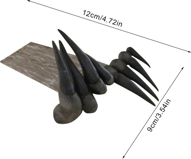 SZwatch Teufelshand Lesezeichen Hexenhand Horror Deko aus Resin in Schwarz - Bild 1