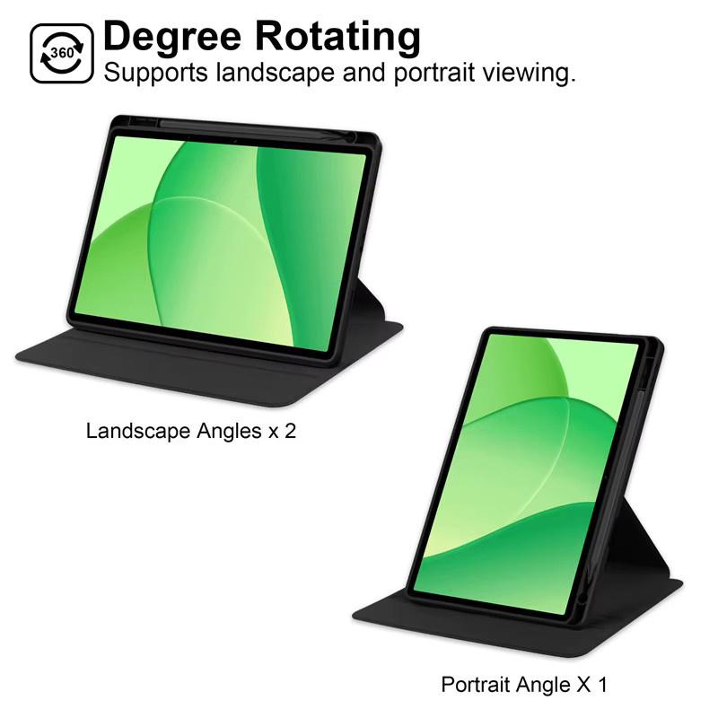 Schutzhülle mit 360 Grad Rotation für OPPO Pad SE 11 Zoll 2025 OPD2417, transparente Acryl Rückseite mit Stifthalter - Bild 2