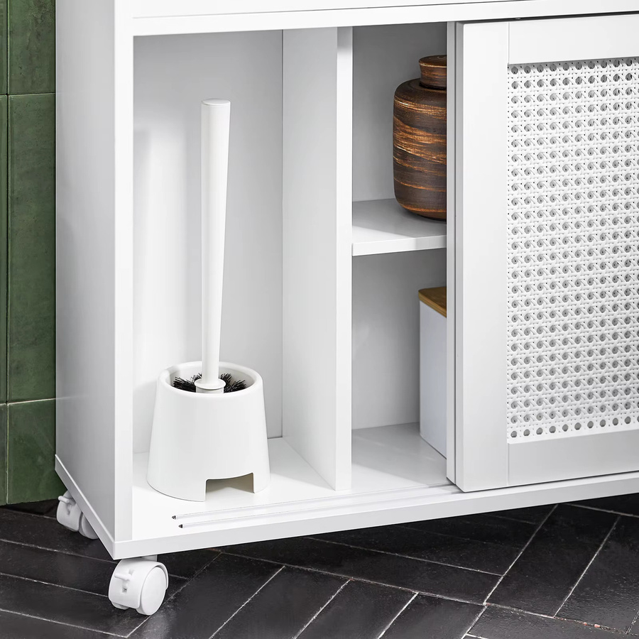 SoBuy Nischenregal BZR119-W Nischenschrank mit Rollen in Weiß, Breite: 20 cm - Bild 3