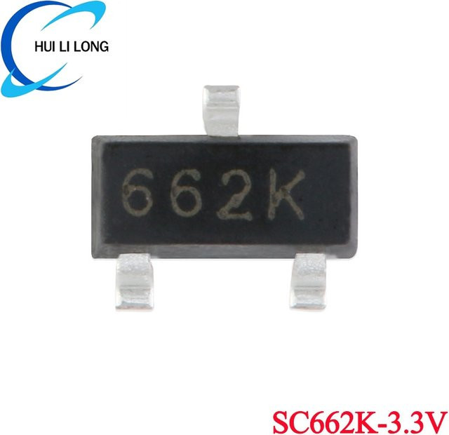 SC662K-3,3 Low Dropout Spannungsregler Chip IC SOT-23 250 mA Schwarz - Bild 1