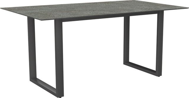 Stern Kufentisch aus Aluminium in Graphit mit Tischplatte Silverstar 2.0 Dekor Flint, B/T/H: 160 x 90 x 75 cm - Bild 1