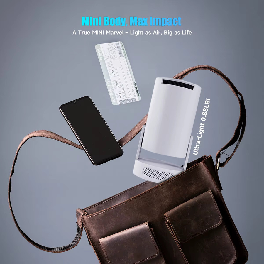 Magcubic HY300 Pro Projektor mit Android 14, 8K Unterstützung, 720P HD Auflösung, Dual-WLAN und Bluetooth 5.4, 290 ANSI Lumen, 180 Grad flexibler Stand, tragbarer Kino-Projektor für Outdoor und Indoor - Bild 3