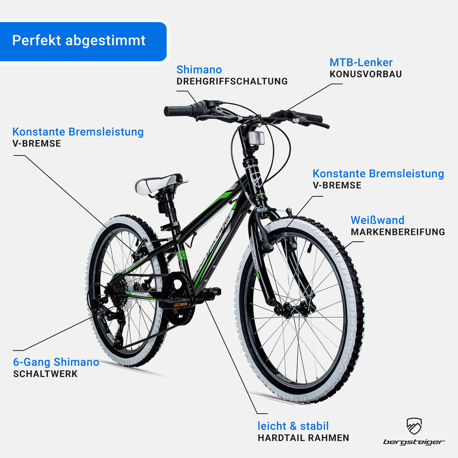 Bergsteiger Mountainbike Kansas, 20 Zoll / 24 Zoll - Bild 2