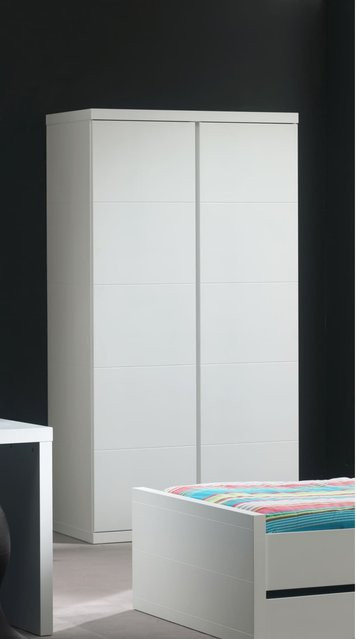 Vipack Kleiderschrank Lara, 2-türig, weiß, lackiertes MDF - Bild 1